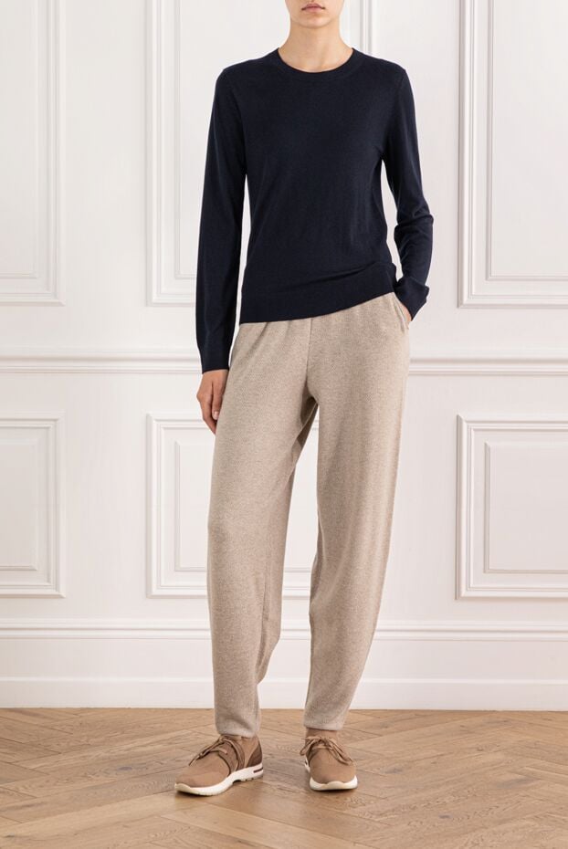 Loro Piana blue piuma crew neck jumper in the finest and softest cashmere 190236 - photo 2