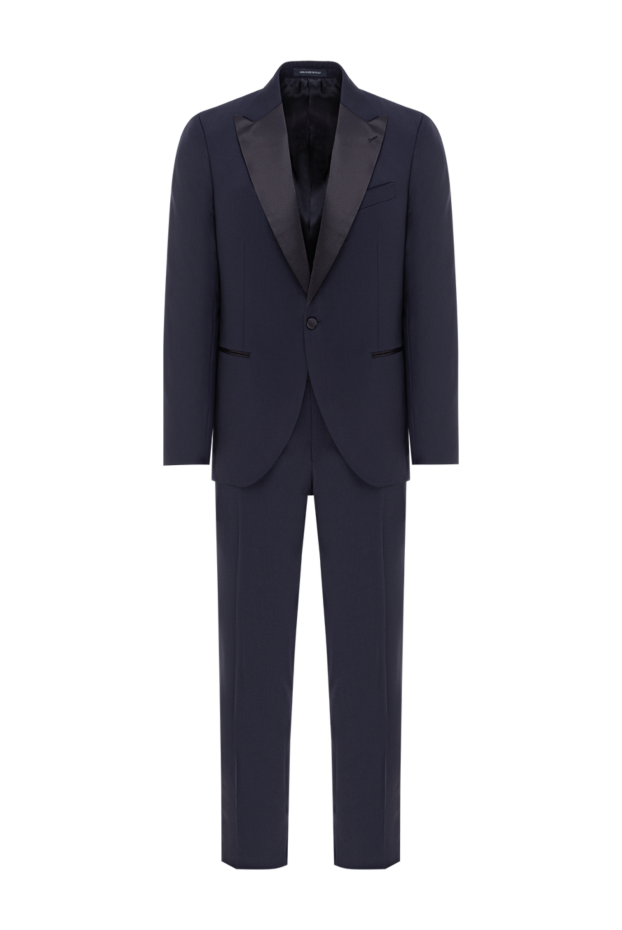 Sartoria Latorre men's dark blue wool tuxedo with satin lapels 190243 - photo 1