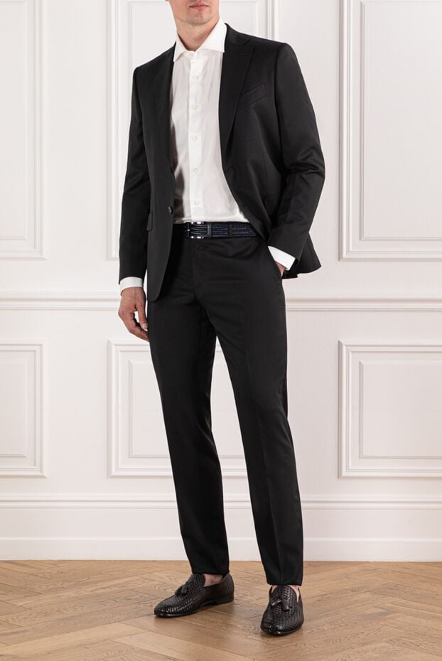 Sartoria Latorre men's wool suit black single-breasted classic 190246 - photo 2