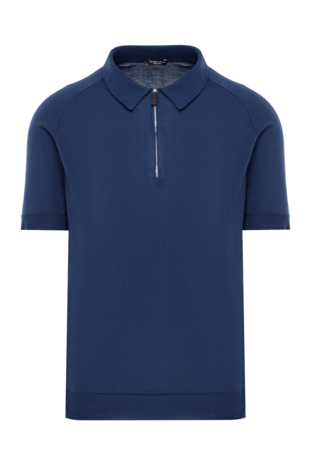 Massimo Sforza men's cotton polo shirt blue with zipper 190338 - photo 1