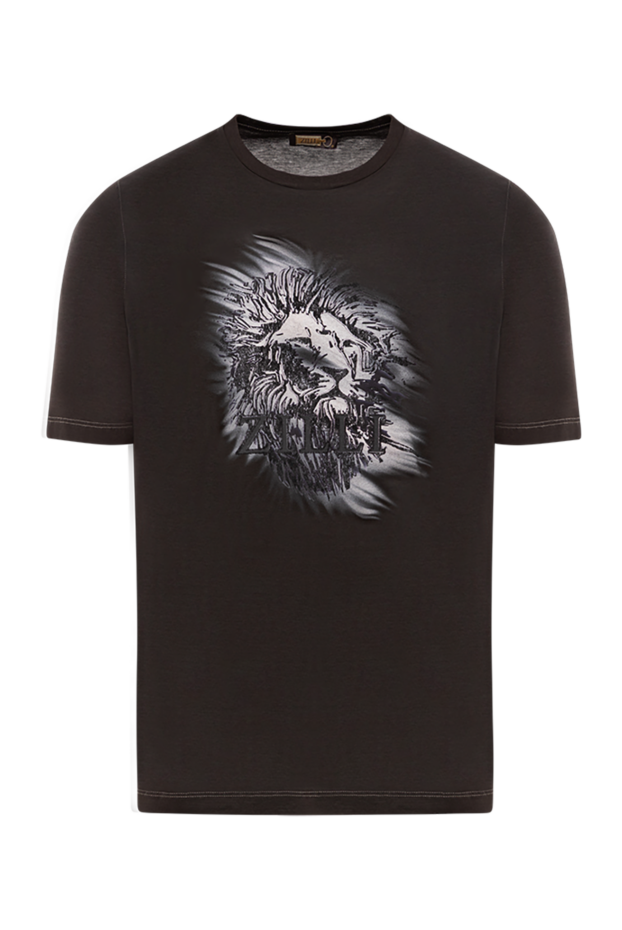 Zilli men's cotton black t-shirt with dynamic lion print 190339 - photo 1
