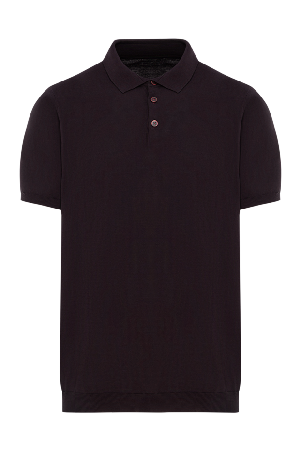Dalmine brown cotton polo shirt in fine knit with a classic button placket (markdown) 195790 - photo 1