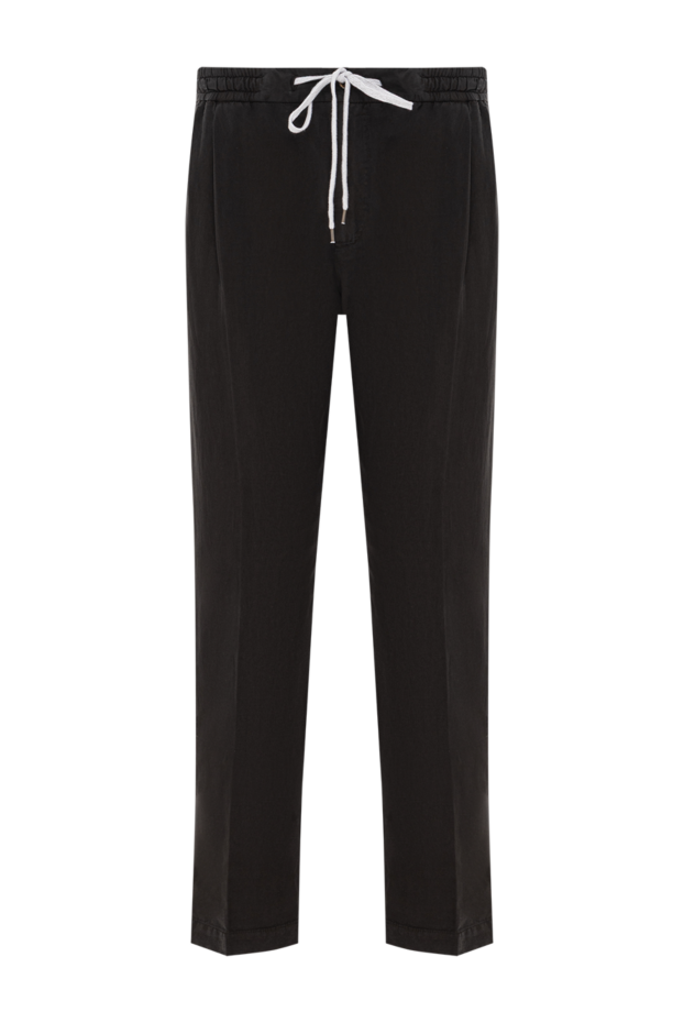 PT01 (Pantaloni Torino) men's black trousers, straight cut, with drawstring 190378 - photo 1