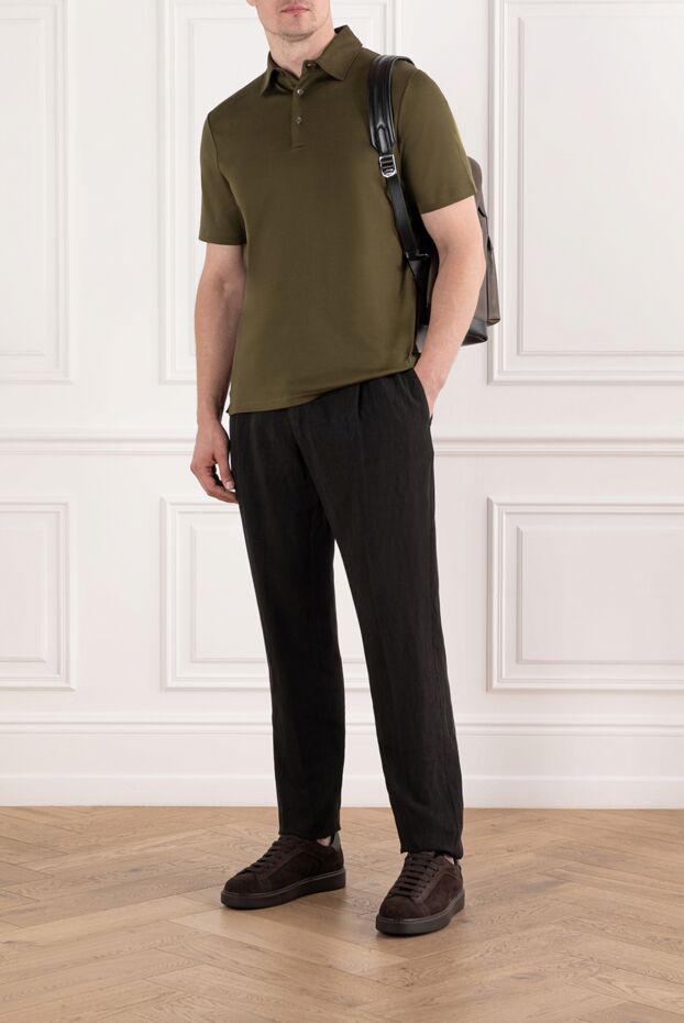 PT01 (Pantaloni Torino) men's black trousers, straight cut, with drawstring 190378 - photo 2