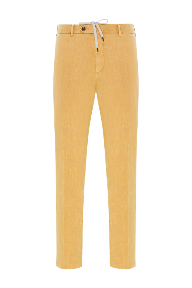 PT01 (Pantaloni Torino) men's basic yellow trousers with belt loops and drawstring 190381 - photo 1