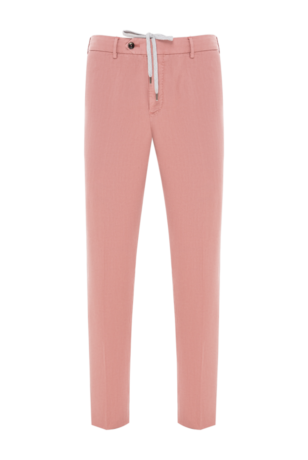 PT01 (Pantaloni Torino) men's pink trousers with belt loops and drawstring 190382 - photo 1