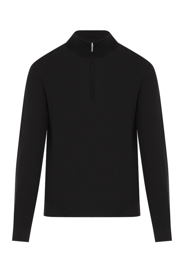 Cesare di Napoli troyer men's wool black with stand-up collar and zip 190446 - photo 1