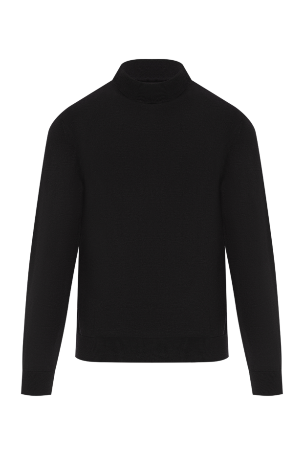 Cesare di Napoli black wool jumper with a stand-up collar 190463 - photo 1