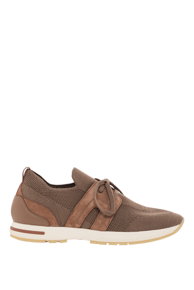 Loro Piana brown knitted wool sneakers 360 lp lady flexy walk 190488 - photo 1