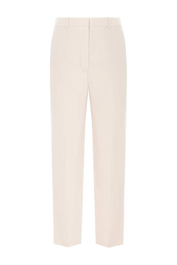 Loro Piana neo derk light classic high waist linen trousers for women 190494 - photo 1