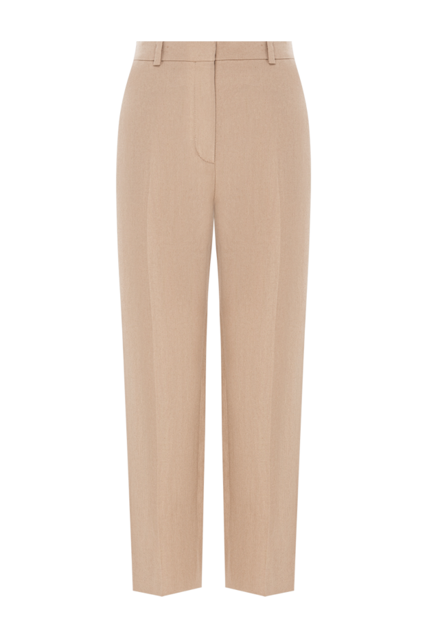 Loro Piana beige neo derk high waist linen classic trousers women 190495 - photo 1
