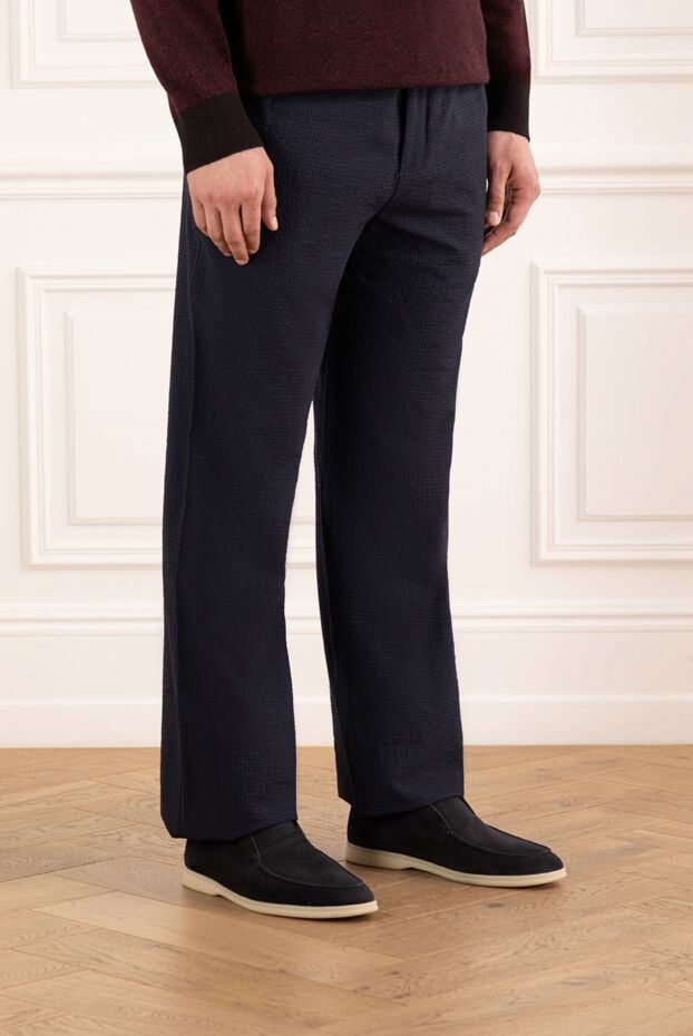 Loro Piana marlyn men's seersucker trousers with a ribbed finish 190506 - photo 3