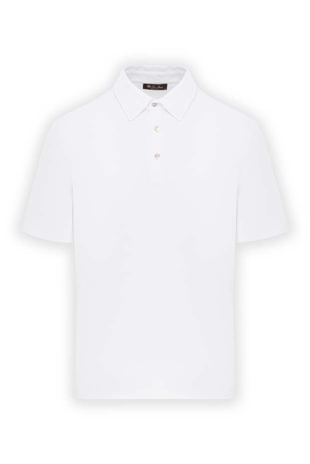 Loro Piana tremezzo men's white polo shirt made of exquisite interlock knitwear 190510 - photo 1