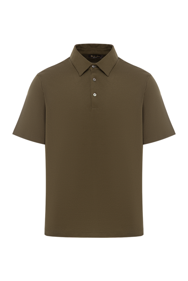 Loro Piana tremezzo men's green polo shirt made of exquisite interlock knitwear 190511 - photo 1