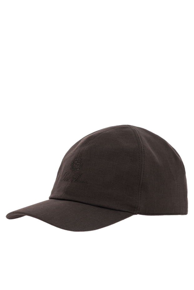 Loro Piana brown men's linen baseball cap treated with soft aloe vera 190515 - photo 3