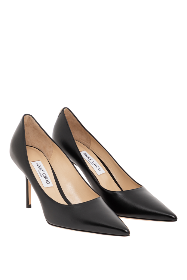 Jimmy Choo black calfskin shoes with jc emblem womens 190523 - photo 3