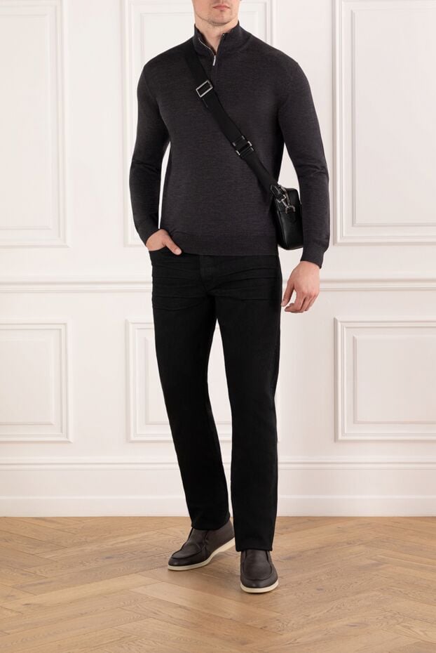 Tom Ford black stretch denim straight leg pants 190552 - photo 2