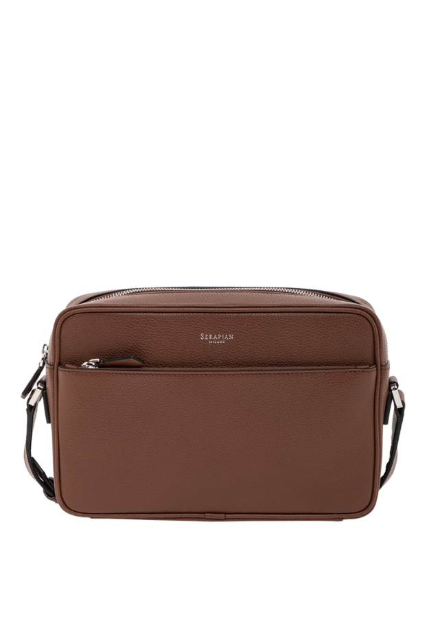 Serapian east west compact messenger bag in sahara cachemire leather brown 190663 - photo 1