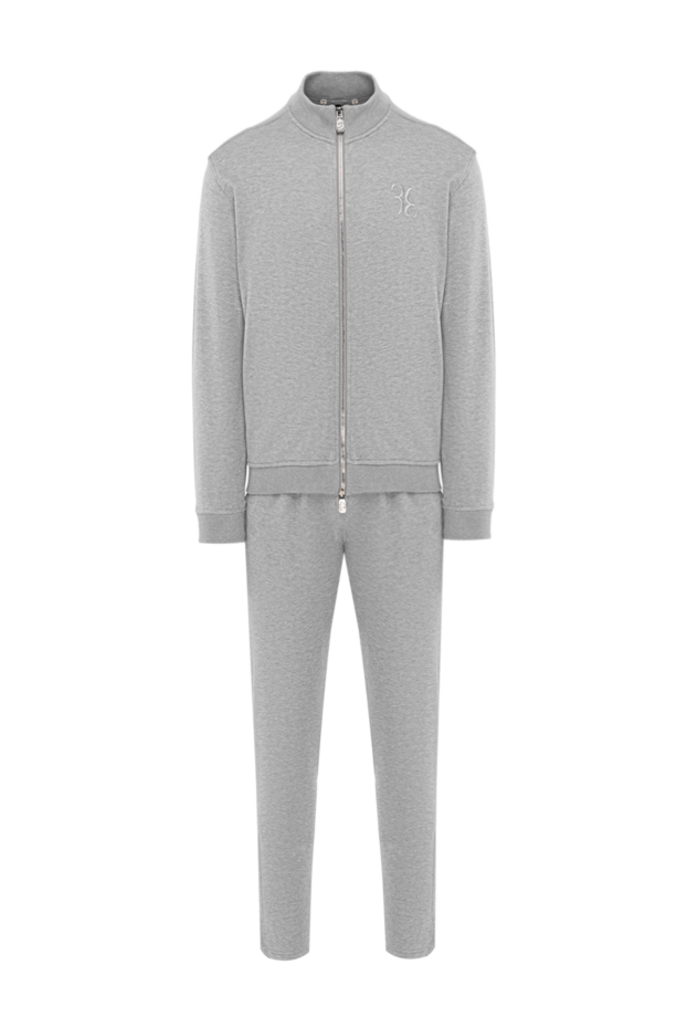 Billionaire men's light gray tracksuit made of soft knitwear 190688 - photo 1