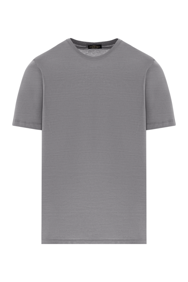 Cesare di Napoli gray t-shirt with a minimalist design and short sleeves 190742 - photo 1