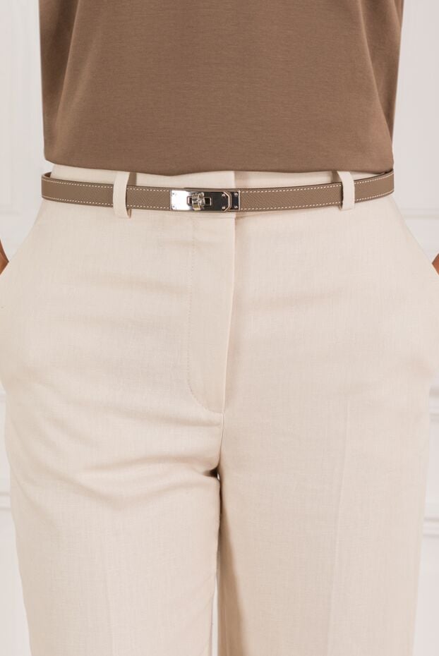 Hermes kelly 18 belt brown epsom calfskin 190783 - photo 2