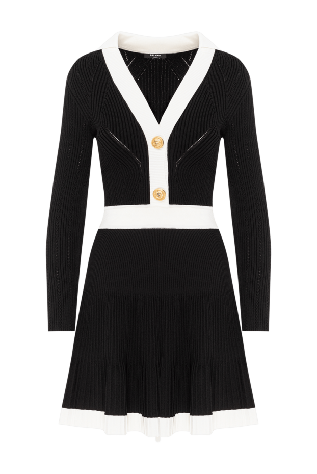 Balmain a jersey dress with white contrasting inserts and gold buttons 190836 - photo 1