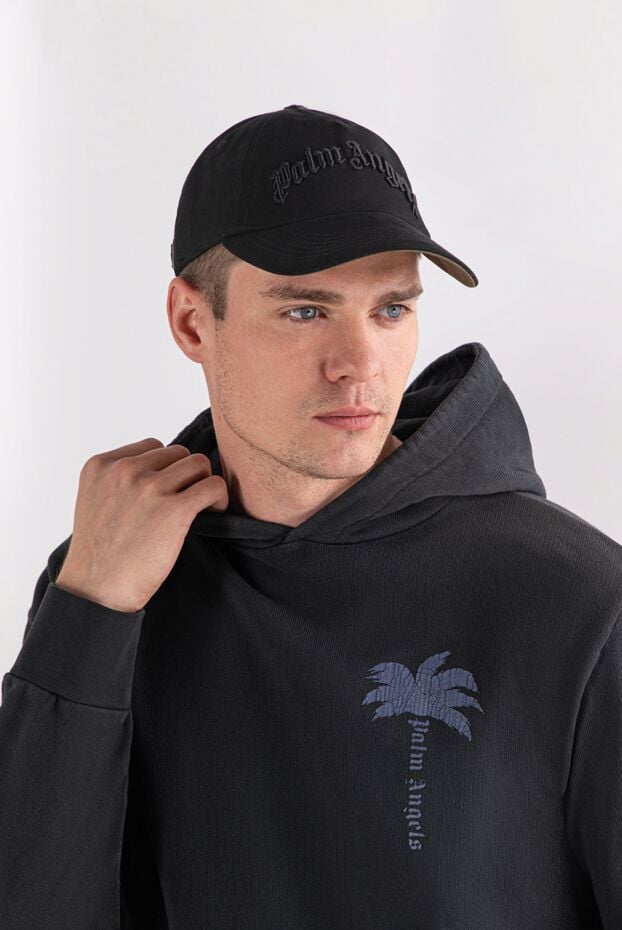 Palm Angels black cotton baseball cap with 3d embroidery 190851 - photo 2