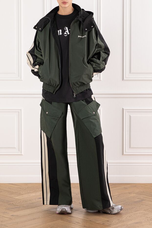 Palm Angels oversized green suit with stripes and voluminous pockets 190854 - photo 3