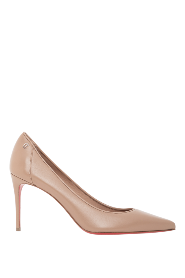 Christian Louboutin sporty kate lamb nappa leather shoes in beige with a chic urban style 190864 - photo 1