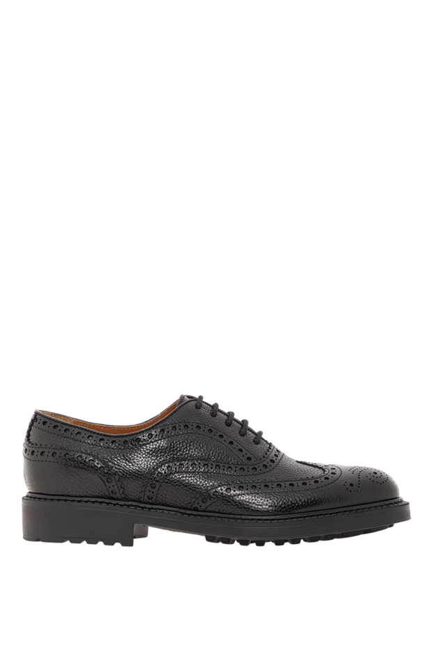 Doucal`s black leather lace-up shoes 190873 - photo 1