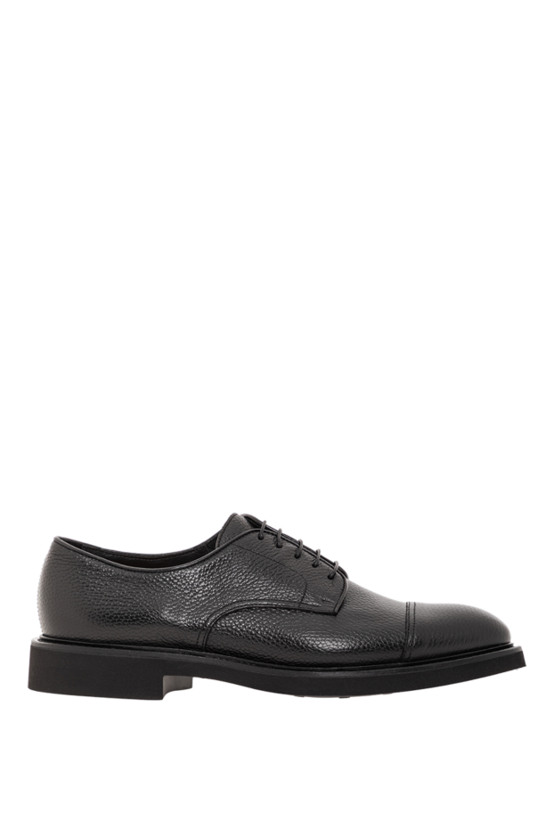 Doucal`s classic derby shoes in full-grain leather with a glossy toe cap 190894 - photo 1