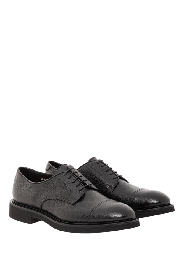 Doucal`s classic derby shoes in full-grain leather with a glossy toe cap 190894 - photo 3