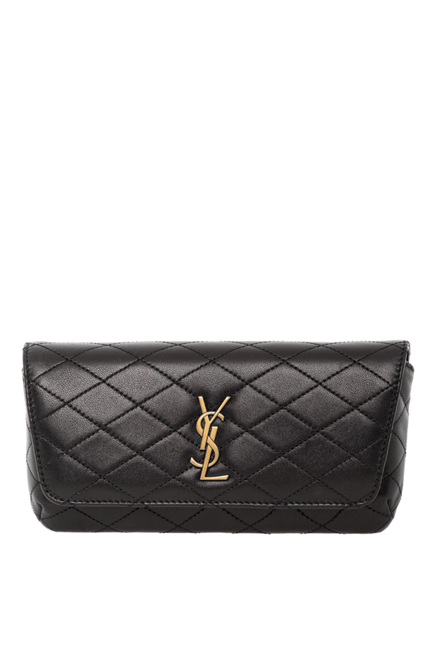 Saint Laurent gaby black clutch in smooth quilted leather 190905 - photo 1