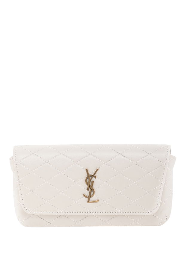 Saint Laurent gaby white quilted women's phone bag 190911 - photo 1