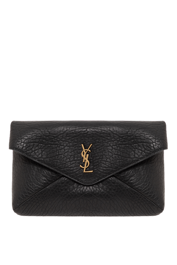Saint Laurent cassandre large black lambskin envelope clutch 190915 - photo 1