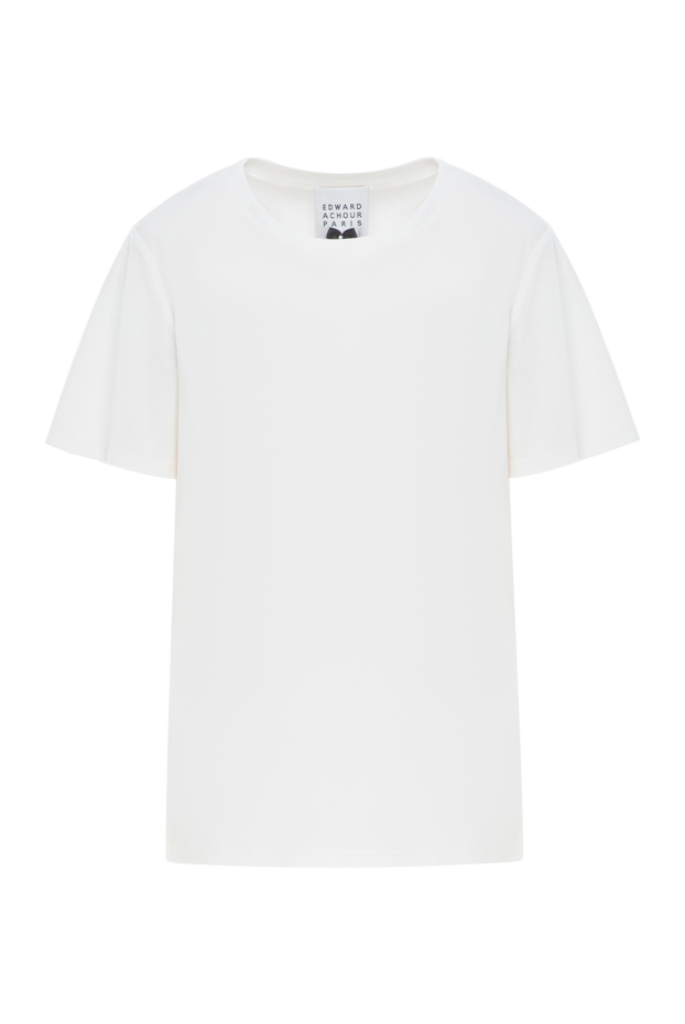 Edward Achour Paris white basic t-shirt made of soft cotton 190955 - photo 1