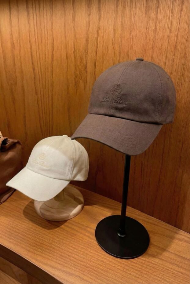 Loro Piana brown linen baseball cap with embroidered logo 190968 - photo 2