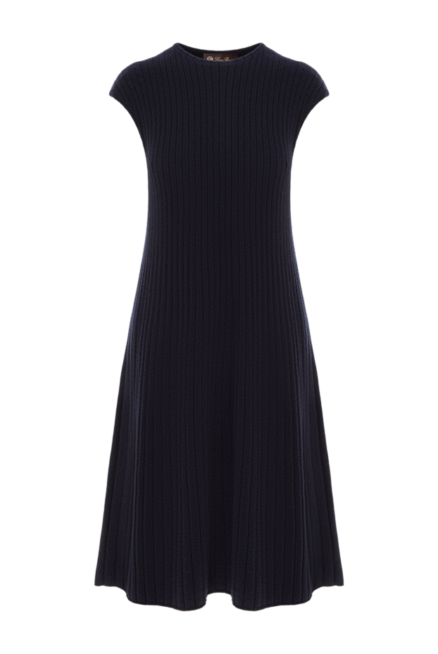 Loro Piana black ribbed cashmere dress with a flared silhouette 190971 - photo 1