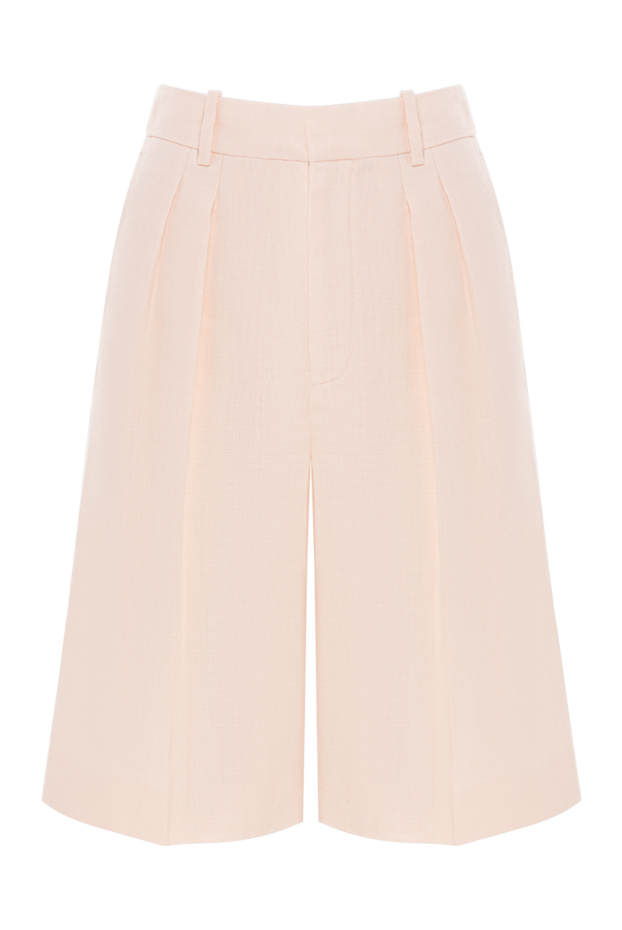 Loro Piana women's linen and wool shorts in a delicate peach shade 190974 - photo 1