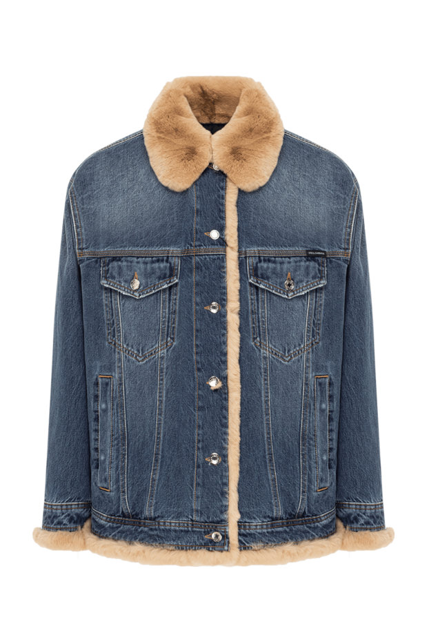 Dolce & Gabbana oversized denim fur-lined jacket with chest pockets 190995 - photo 1