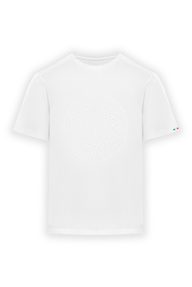 Stefano Ricci white cotton t-shirt with 3d embossing at the center 191064 - photo 1