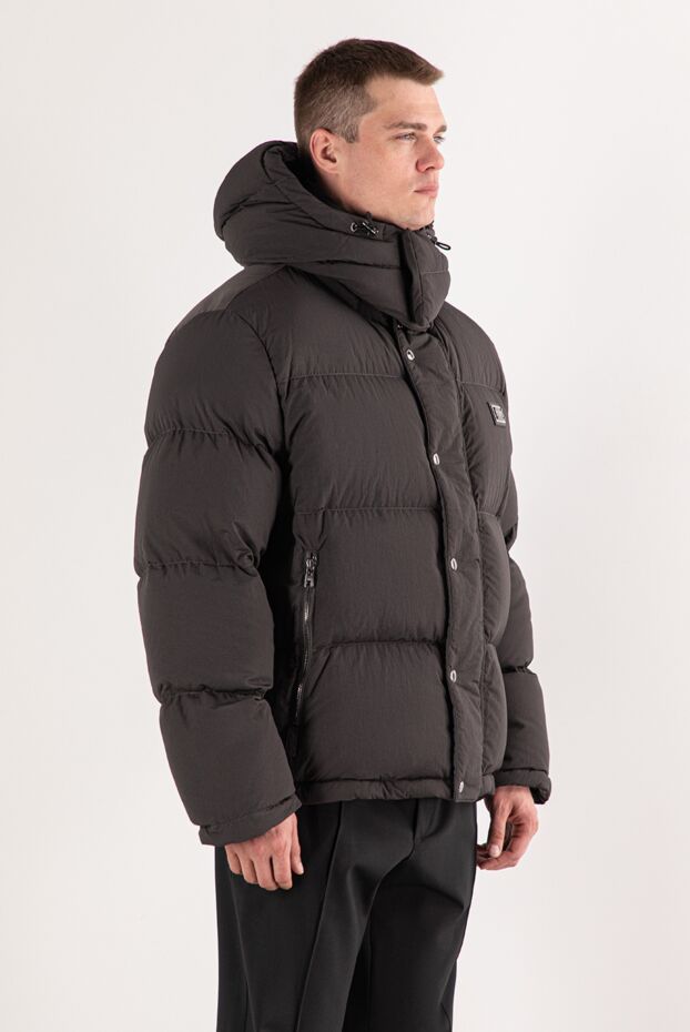 Dolce & Gabbana insulated quilted gray down jacket with a hood 191116 - photo 3