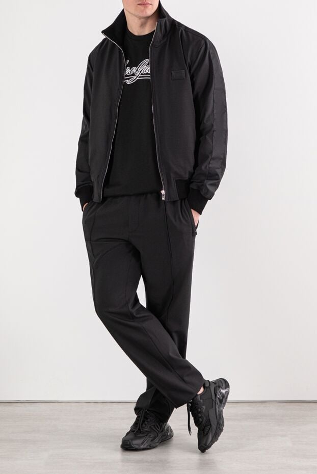Men's black wool walking suit - photo 2