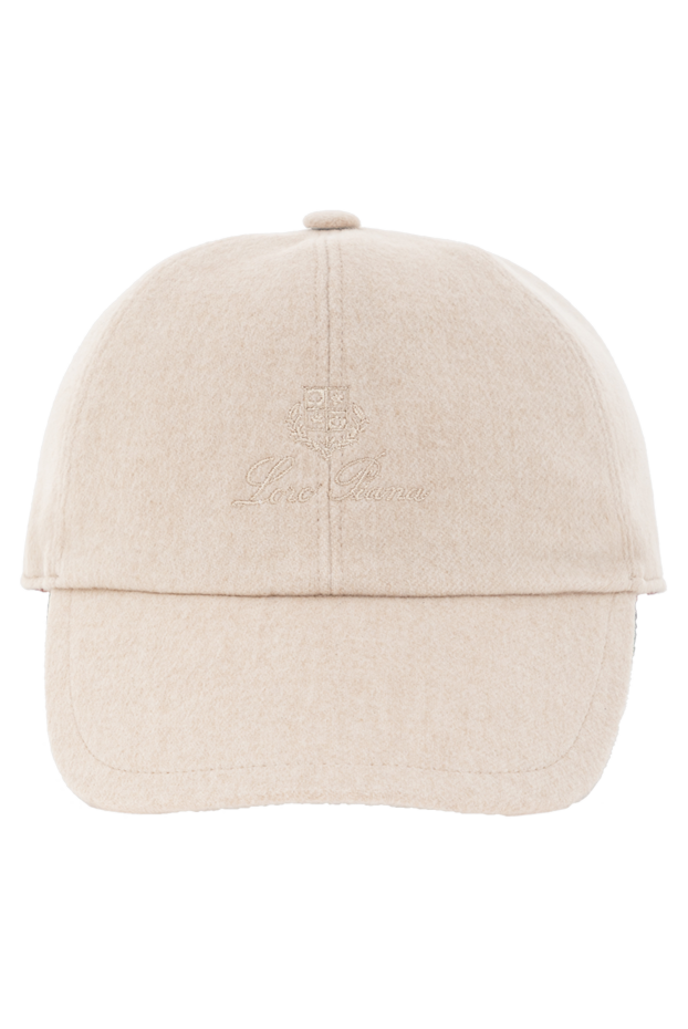 Loro Piana sand-colored cashmere baseball cap with embroidery 191260 - photo 1