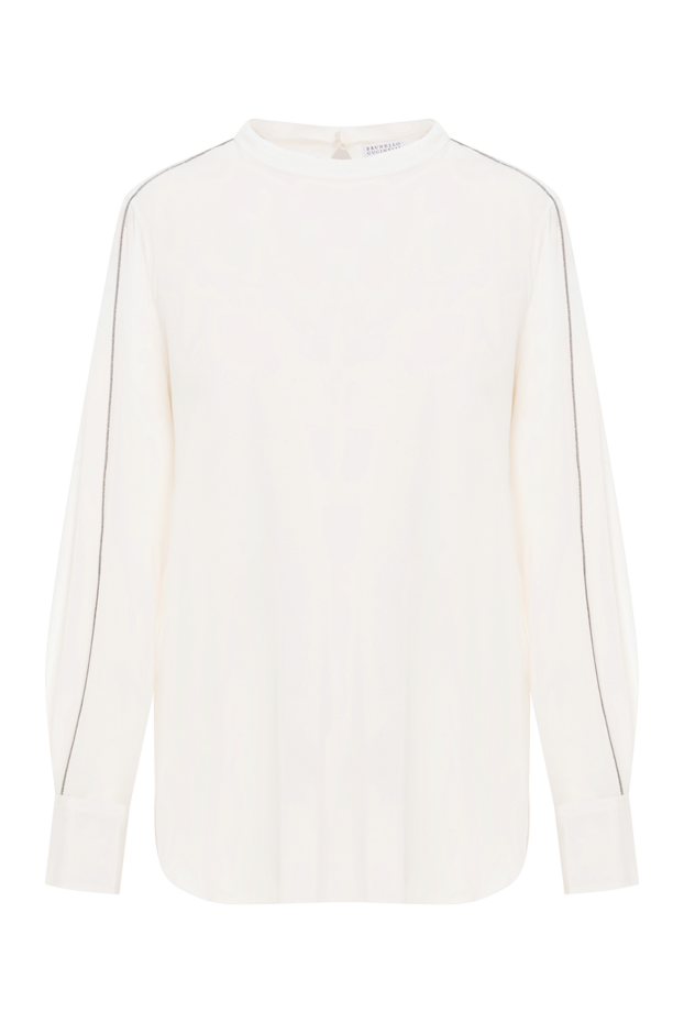 Brunello Cucinelli silk shirt with patch pockets and bronze-tone buttons 191297 - photo 1