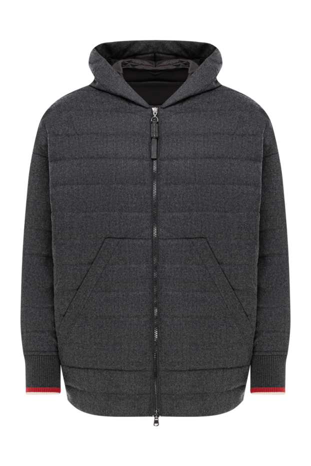Brunello Cucinelli women's wool down jacket with contrast cuffs 191316 - photo 1