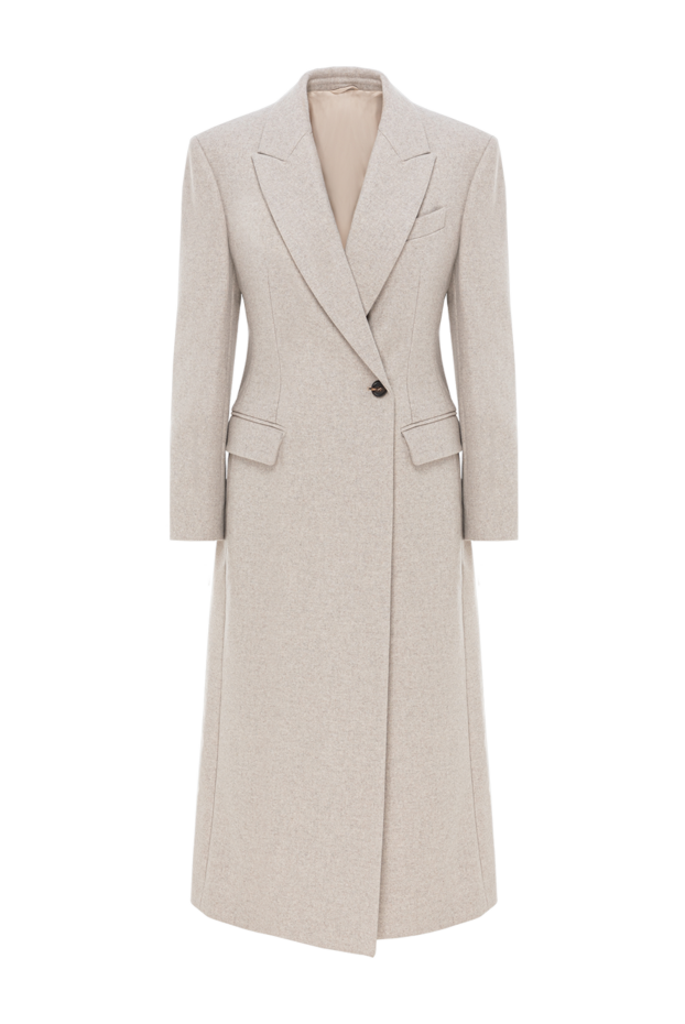 Brunello Cucinelli long wool coat with classic flap pockets 191320 - photo 1