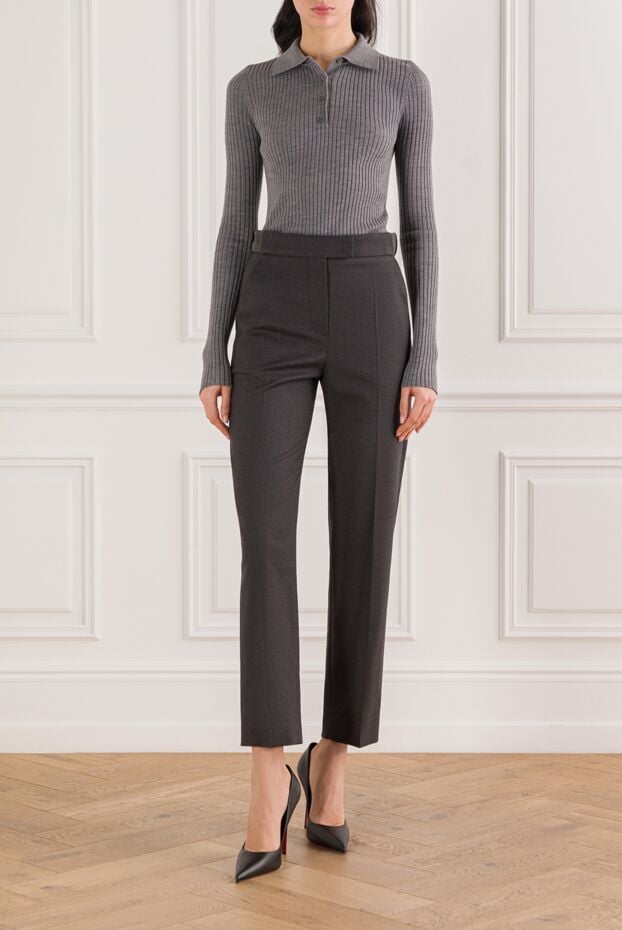 Brunello Cucinelli trousers of a universal cut in a dark gray tone 191323 - photo 2