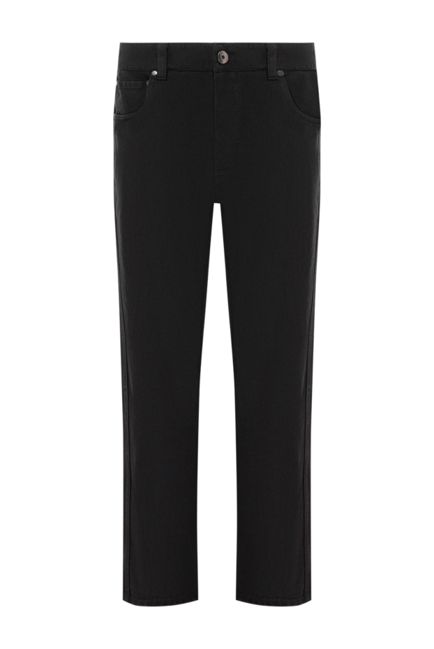 Brunello Cucinelli black straight-leg cotton denim jeans 191329 - photo 1