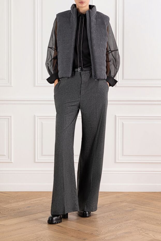 D.Exterior black organza blouse with airy sleeves 191364 - photo 2